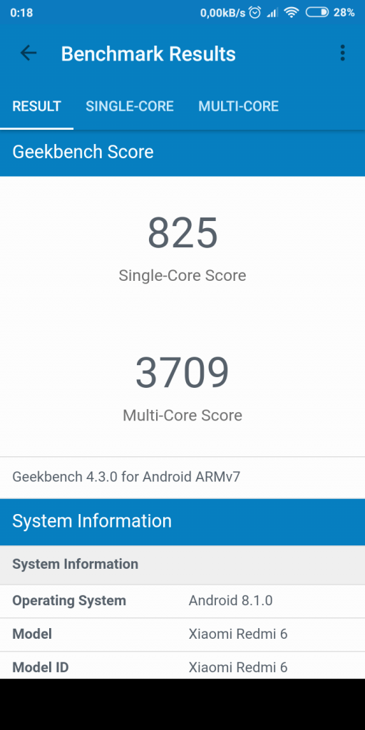 Recenzja Xiaomi Redmi 6 - wielki powrót Mediateka do serii Redmi? 22 redmi 6 geekbench