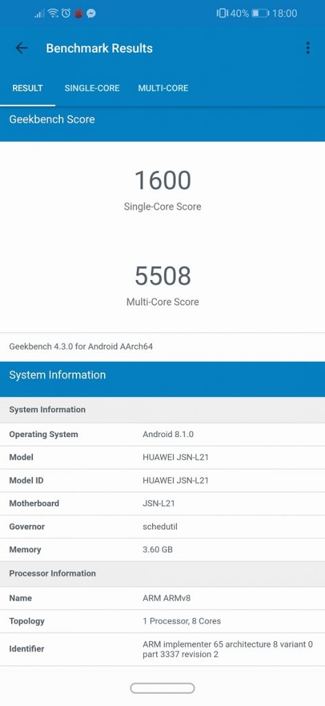 Recenzja Honor 8X, prawie idealnego średniopółkowca, z którym nie chciałem się rozstawać... 19 honor 8x geekbench