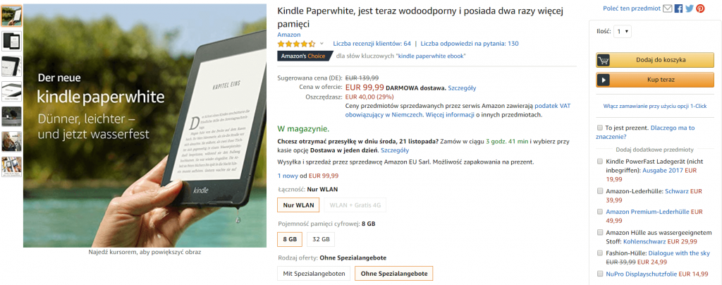Czytnik e-booków Kindle Paperwhite 4 w świetnej cenie. Możecie zrobić sobie prezent świąteczny już teraz 11 kindle paperwhite 4