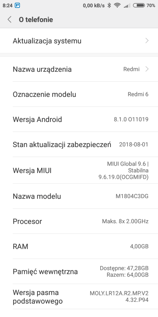 Recenzja Xiaomi Redmi 6 - wielki powrót Mediateka do serii Redmi? 17 Recenzja Xiaomi Redmi 6 - wielki powrót Mediateka do serii Redmi?