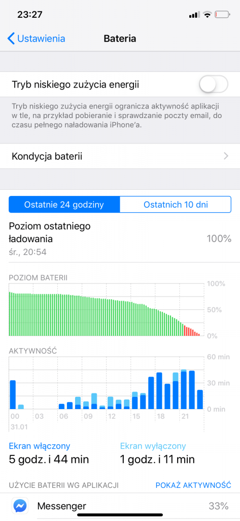 Recenzja iPhone XR - to dobry smartfon, ale nie w tej cenie 21 iPhone Xr bateria