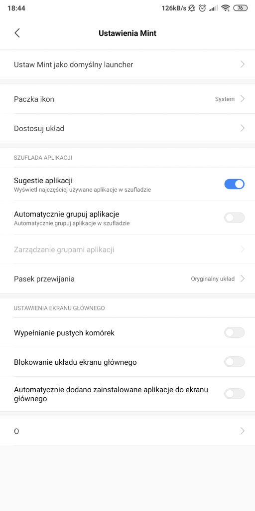 Xiaomi Mint Launcher trafił do Sklepu Play! 16 mint launcher