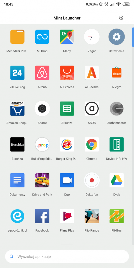 Xiaomi Mint Launcher trafił do Sklepu Play! 12 mint launcher