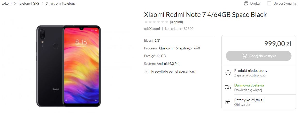 Polska cena Xiaomi Redmi Note 7 przestała być tajemnicą. Szykuje się hit?! 11 redmi note 7 by xiaomi