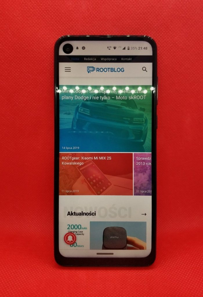 Recenzja Motorola One Vision – telefonu z „dziuro” w ekranie 11 Motorola One Vision przód