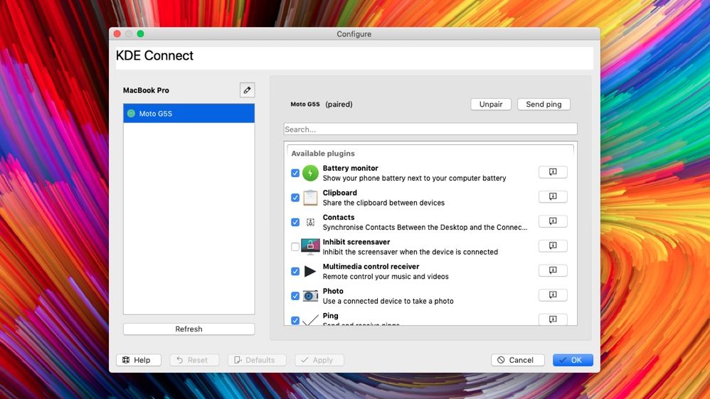 kde connect for mac?