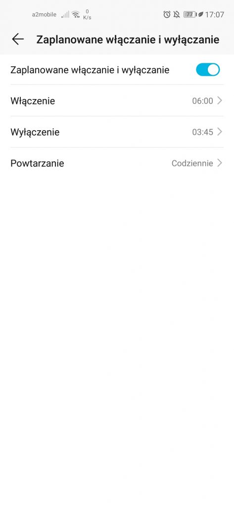 Recenzja fotograficznego Honora 20 Pro 20 zaplanowane wł. i wył.