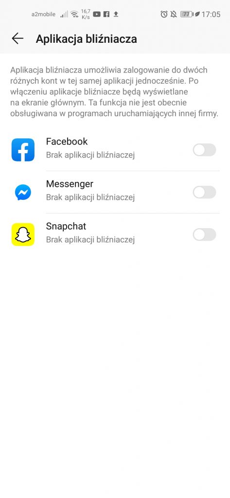 Recenzja fotograficznego Honora 20 Pro 21 aplikacje bliźniacze