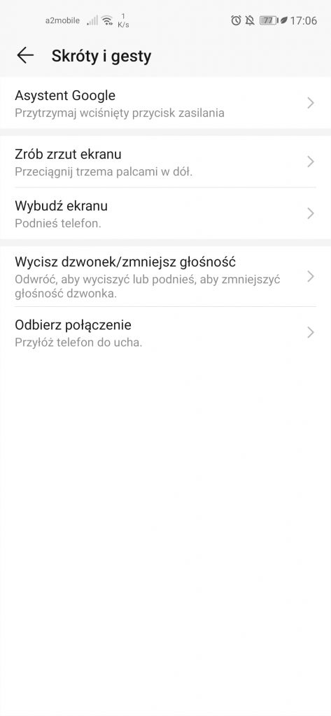 Recenzja fotograficznego Honora 20 Pro 22 skróty i gesty