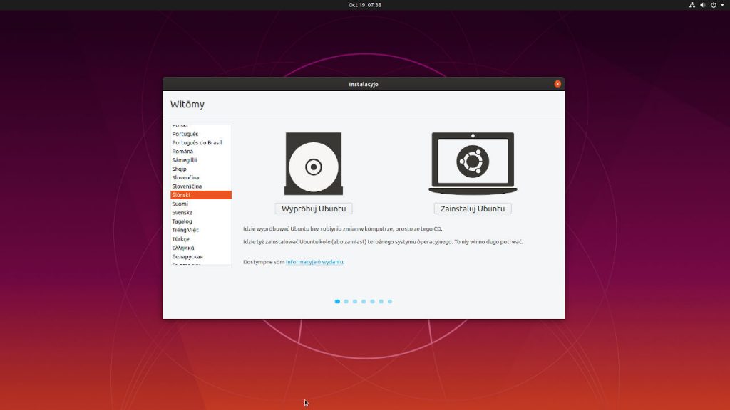 Piyrszy systym ôperacyjny, czyli Ubuntu 19.10 pierwszym OS-em z obsługą języka śląskiego