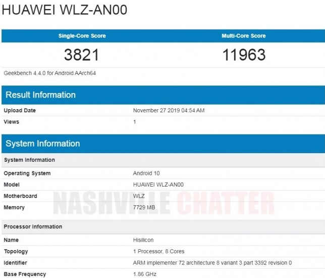 Huawei Nova 6 odnaleziony w Geekbench. Plotki o specyfikacji potwierdzone!
