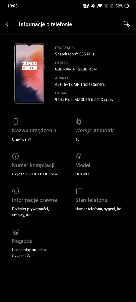 OnePlus 7T sprawdzony! Tak powinna wyglądać siódemka 17 oxygen os 10 w oneplus 7t