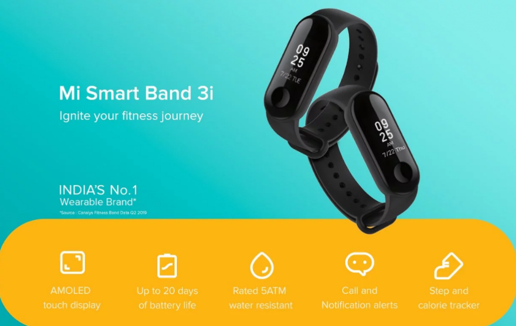 Xiaomi wprowadziło do sprzedaży nową opaskę Mi Smart Band 3i