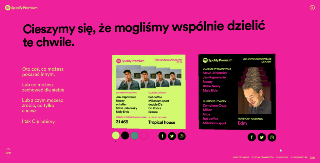 Spotify Wrapped 2019 to nie tylko podsumowanie bieżącego roku ale również dekady! 24 Spotify Wrapped 2019 to nie tylko podsumowanie bieżącego roku ale również dekady!