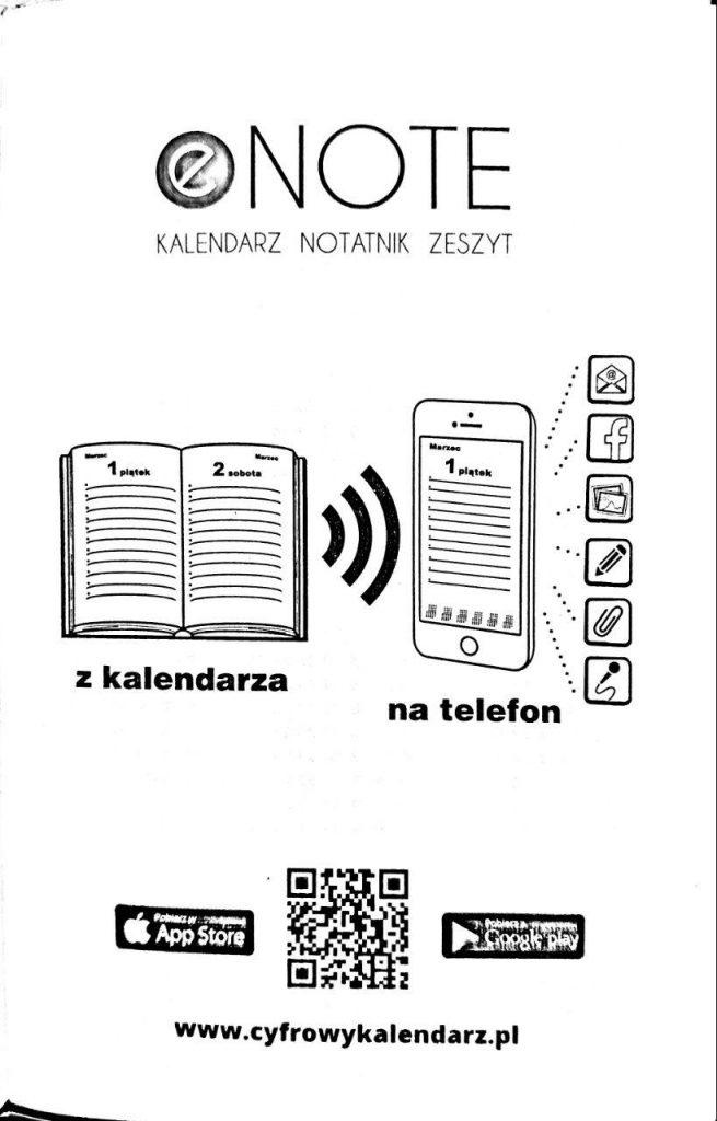 eNOTE, czyli współpraca kalendarza kieszonkowego ze smartfonem 13 eNOTE, czyli współpraca kalendarza kieszonkowego ze smartfonem