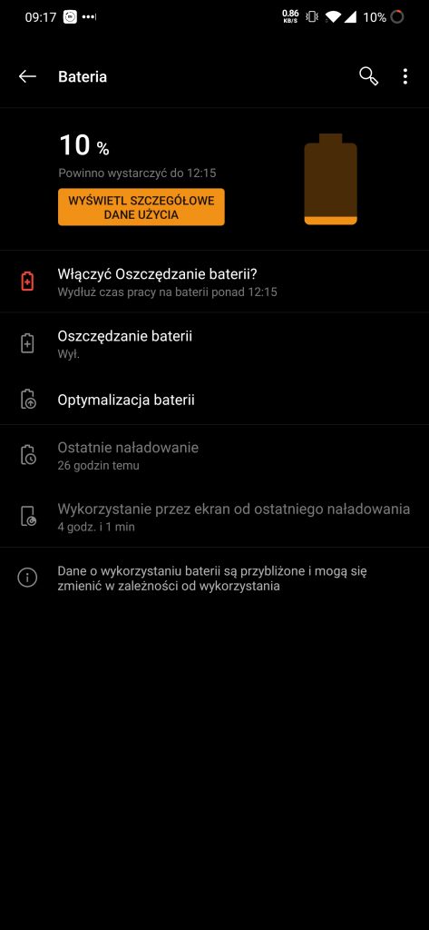 OnePlus 7T Pro McLaren Edition to smartfon prawie kompletny 32 OnePlus 7T Pro McLaren Edition bateria
