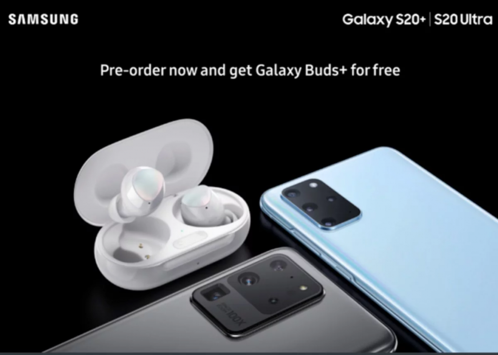 Samsung Galaxy Buds+ będą dodawane w przedsprzedaży do Galaxy S20+ oraz S20 Ultra