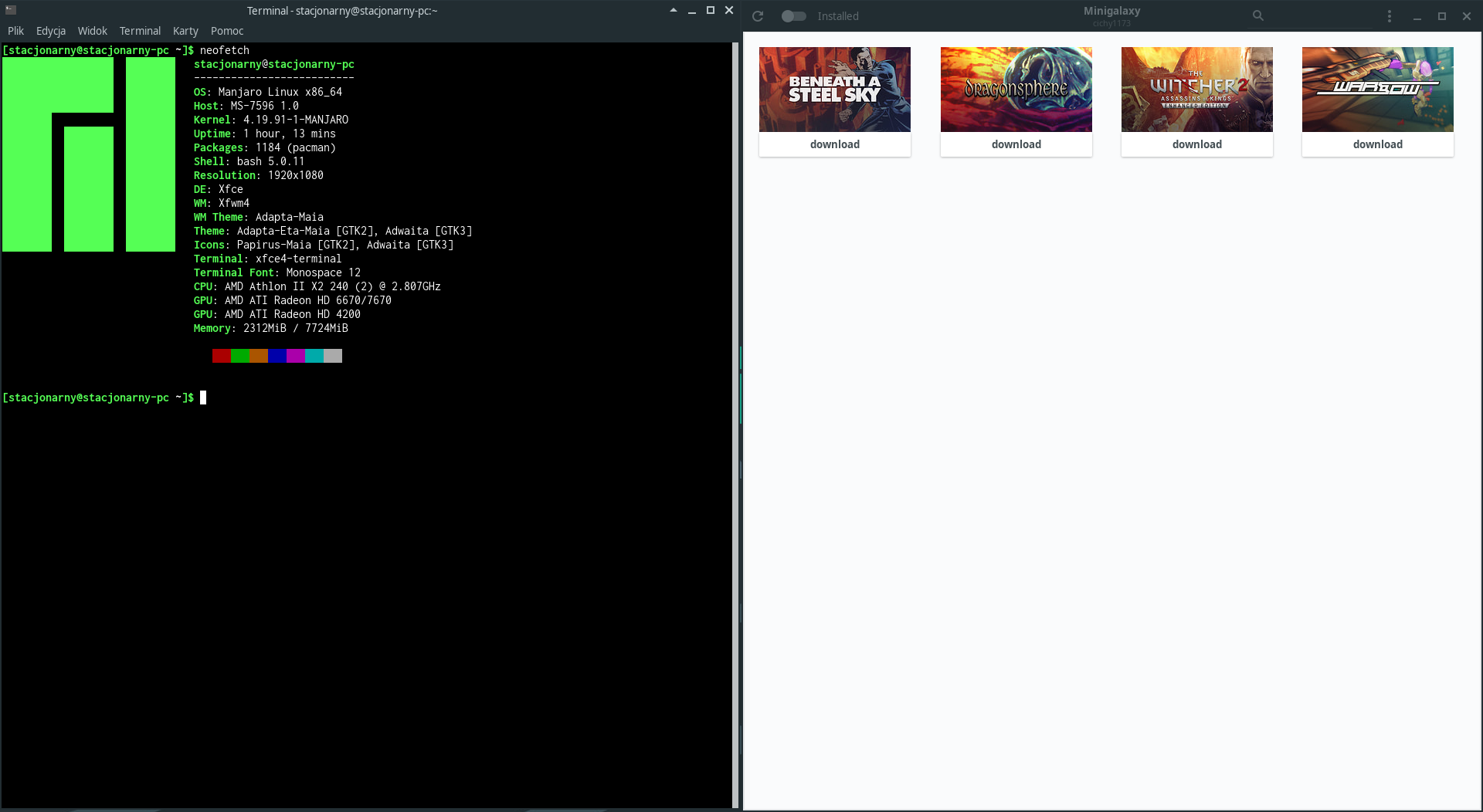 Minigalaxy to specjalny klient GOGa na Linuxa