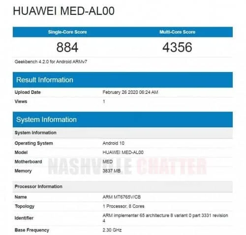 Tajemniczy smartfon Huawei z MediaTek Helio P35 odnaleziony w Geekbench 11 Tajemniczy smartfon Huawei z MediaTek Helio P35 odnaleziony w Geekbench