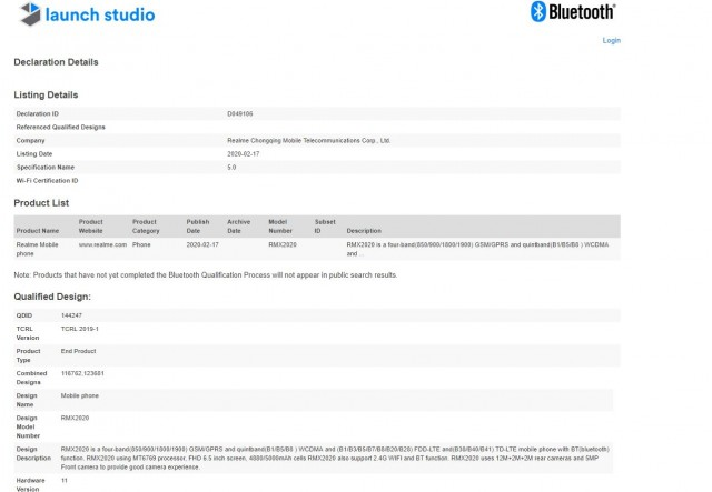 Nowy budżetowiec Realme z certyfikacją Bluetooth SIG