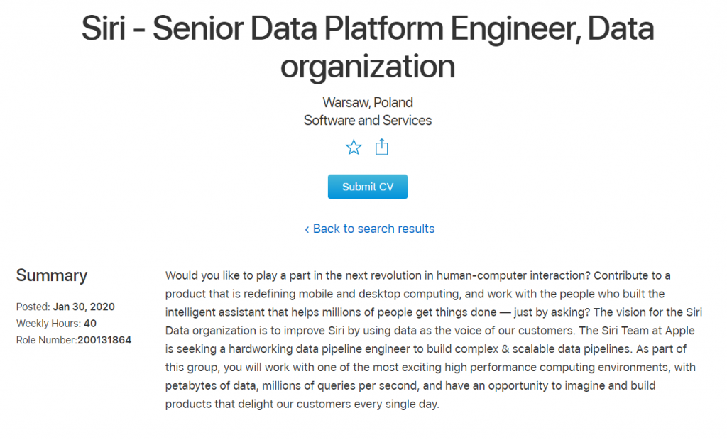 Apple szuka w Polsce inżyniera do rozwoju Siri. Czyżby nadchodził język polski? 11 Apple szuka w Polsce inżyniera do rozwoju Siri. Czyżby nadchodził język polski?