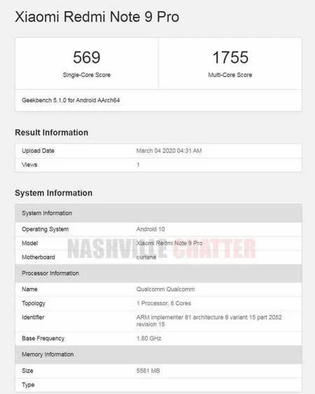 Redmi Note 9 oraz Redmi Note 9 Pro odnalezione w Geekbench. Co wiemy o tych urządzeniach? 11 Redmi Note 9 oraz Redmi Note 9 Pro odnalezione w Geekbench. Co wiemy o tych urządzeniach?