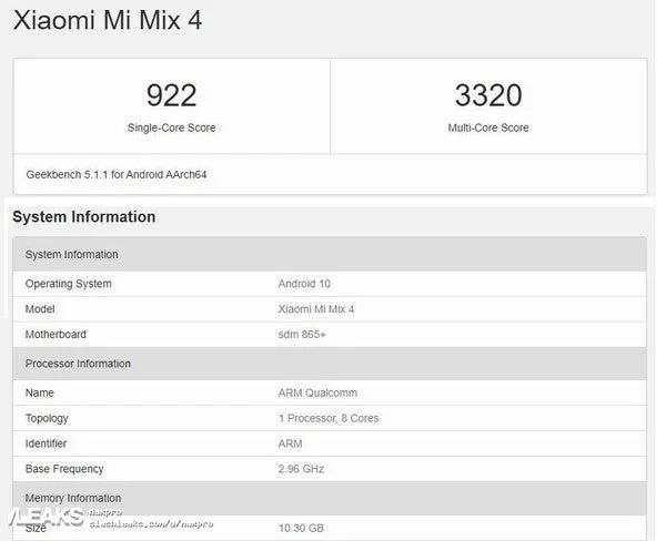 Xiaomi Mi MIX 4 odnaleziony w Geekbench. Czy w końcu doczekamy się premiery?