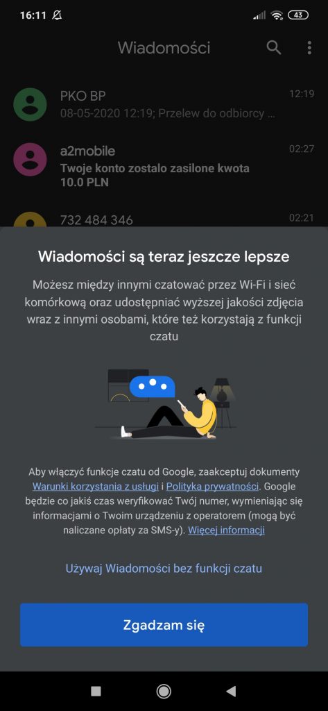 Wysyłaj SMS-y i MMS-y przez WiFi! Standard RCS już w Polsce