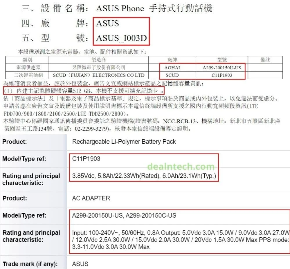 ASUS ROG Phone 3 certyfikowany na Tajwanie