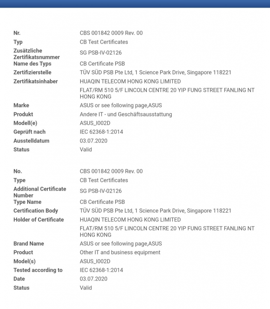 ASUS ZenFone 7 z kilkoma certyfikacjami. Co wiemy na temat tego sprzętu?