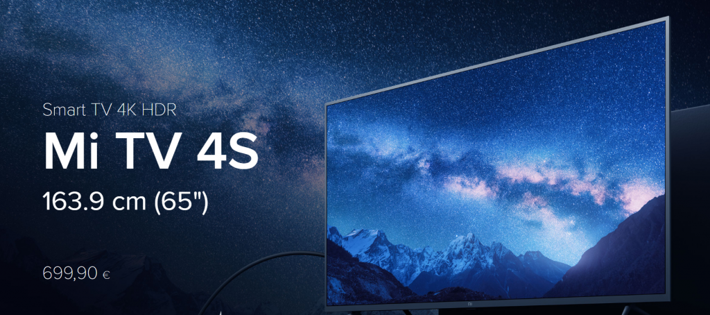 Xiaomi Mi TV 4S o przekątnej 65 cali debiutuje we Włoszech!