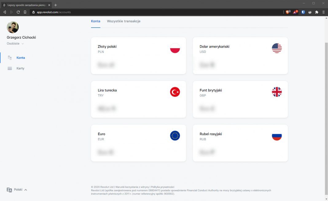 Revolt Browser No nareszcie! Revolut dostępny poprzez przeglądarkę na komputerach!