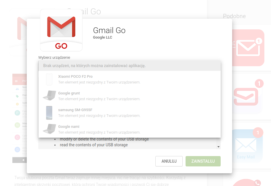 No nareszcie! Będziemy mogli zainstalować Gmail Go 11 No nareszcie! Będziemy mogli zainstalować Gmail Go