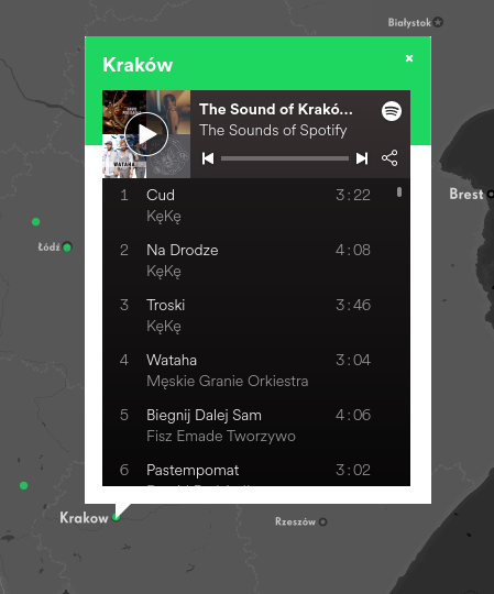 Dzięki Muzycznej Mapie Świata Spotify dowiesz się czego słucha się w Twoim mieście