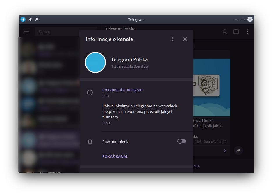 Oficjalnie! Telegram Desktop nareszcie z obsługą języka polskiego!