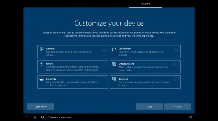 Windows 10 zada Ci dziwne pytania podczas instalacji