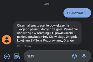 Orange rozdaje dodatkowy gigabajt Internetu po przegranym meczu Polaków
