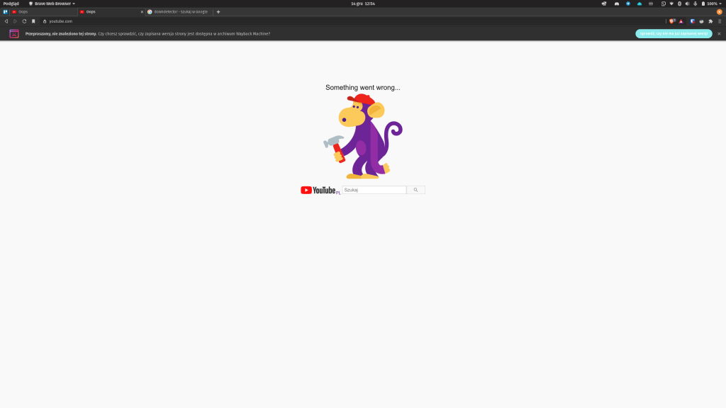 Ogromna awaria Usług Google - nie działa Youtube i Google Meet