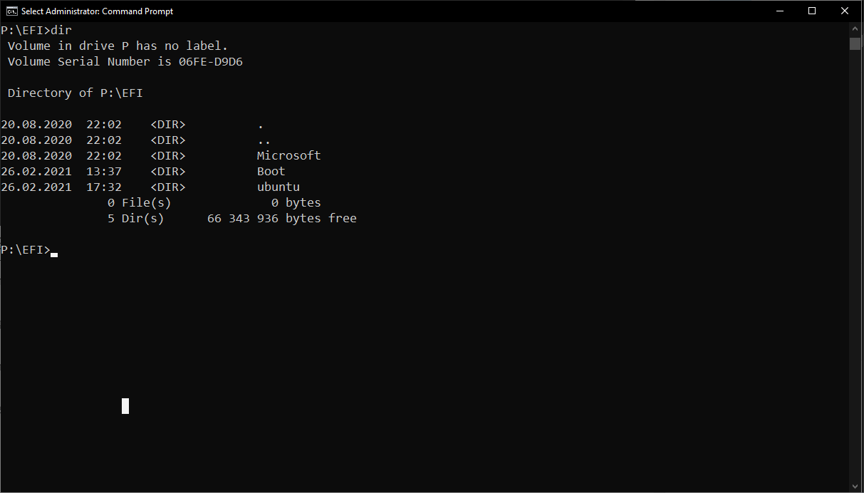 Jak usunąć GRUB-a z partycji EFI w Windowsie 10 16 dir