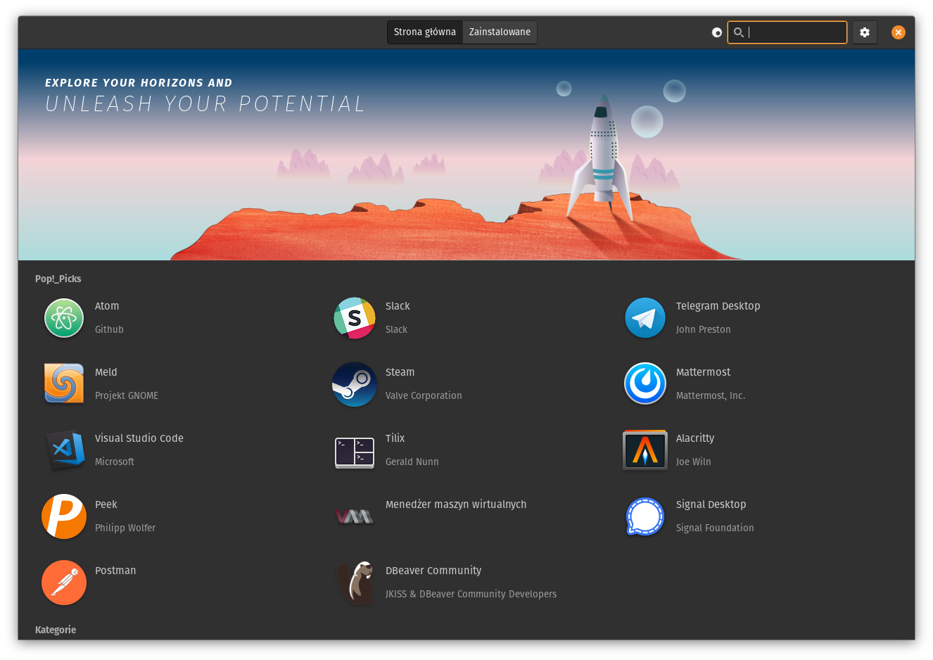 Pop!_OS po 4 miesiącach użytkowania. Czy jestem zadowolony? 13 Pop!_Shop