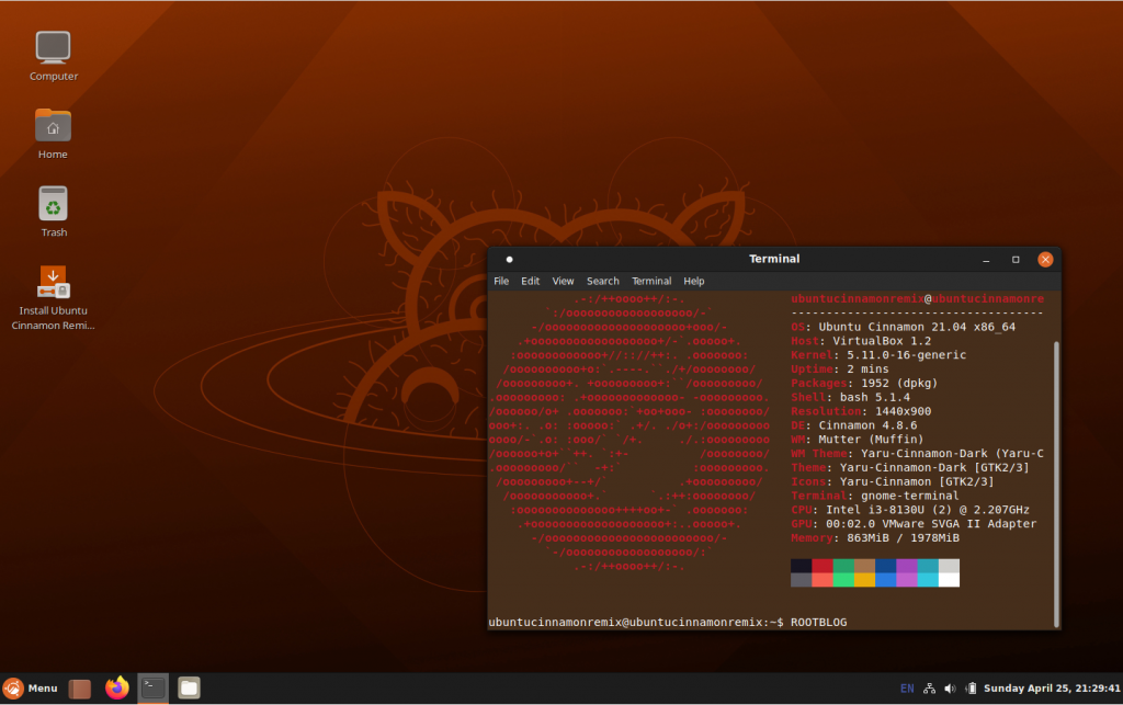 Ubuntu Cinnamon Remix