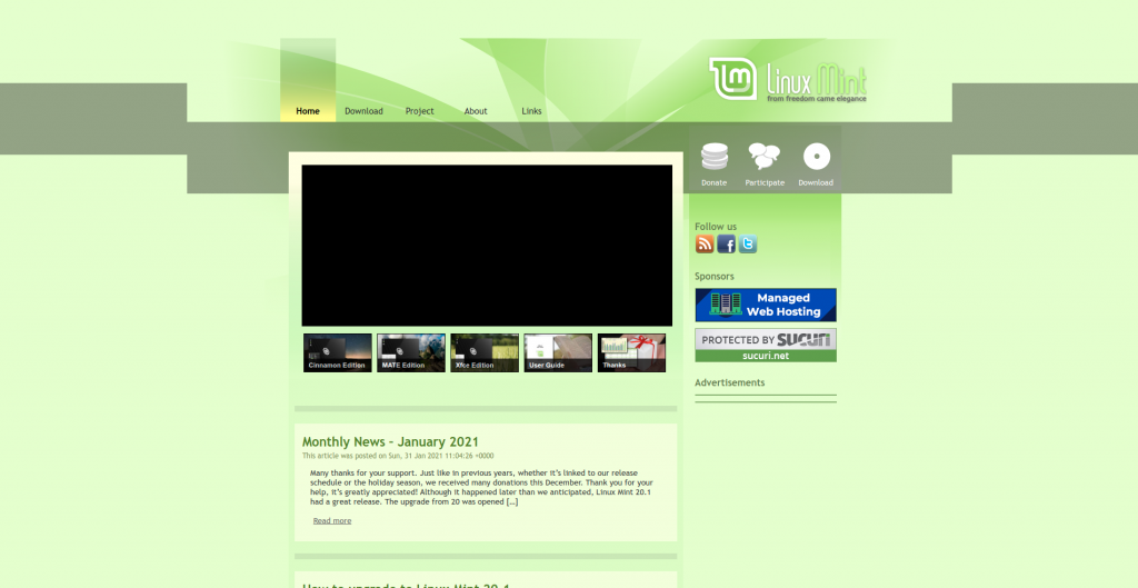 Linux Mint nareszcie z ładną stroną internetową 11 linux mint