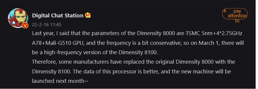 mediatek dimensity 8100
