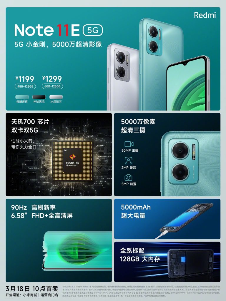 Xiaomi nie zwalnia tempa! Na rynku debiutuje Redmi Note 11E 5G oraz Redmi Note 11E Pro