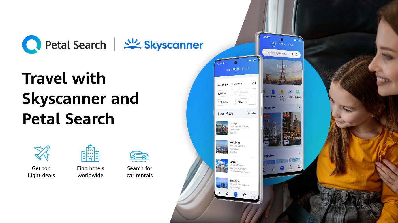 Huawei i Skyscanner Wyszukiwarka i Mapy Petal z szybkim wyszukiwaniem lotów!