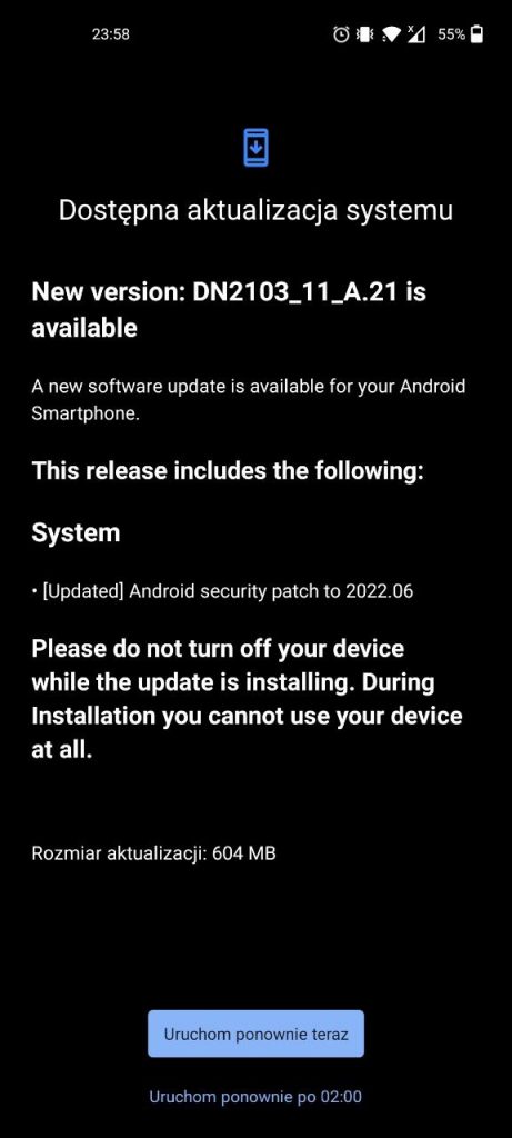 OnePlus Nord 2 aktualizacja czerwiec