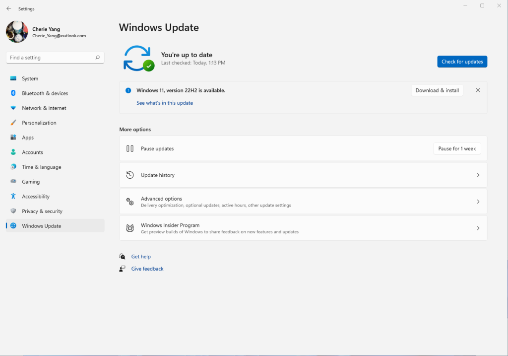 Windows 11 - Aktualizacja do wersji 22H2 dostępna przez Windows Update