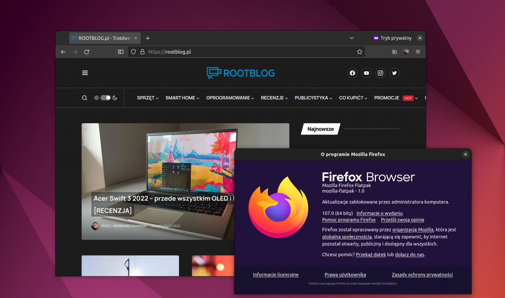 Firefox 107 private