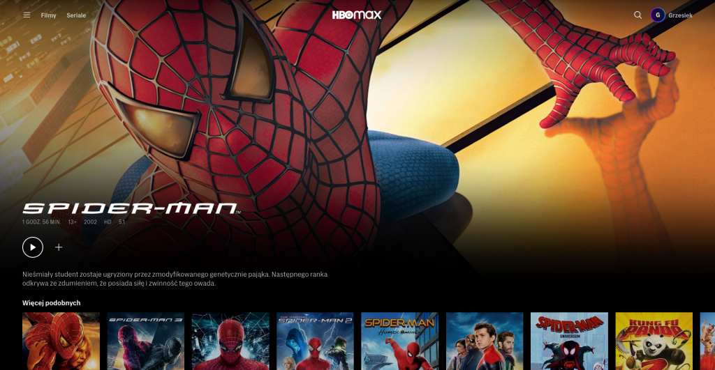 Spider Man w HBO Max