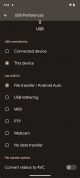 Android 14 DP2 - Opcja "Webcam" w preferencjach USB w ustawieniach